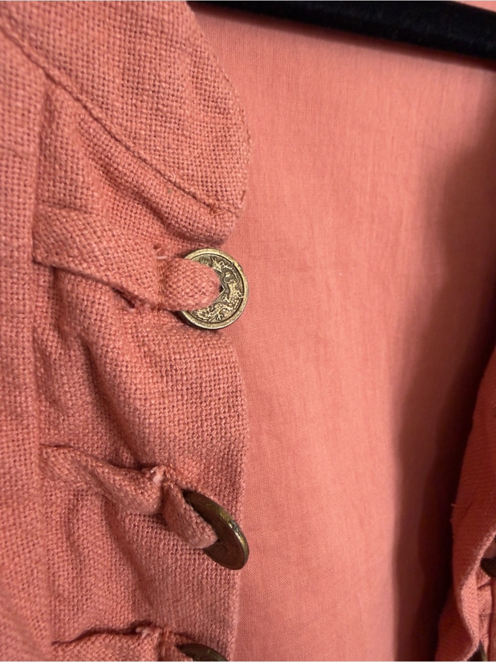 April Cornell Coin Open Ruffle Boho Jacket XL - Picture 4 of 7